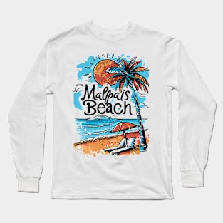 Escape to Malpais: Tropical Landscape Art 🏖️ Long Sleeve T-Shirt